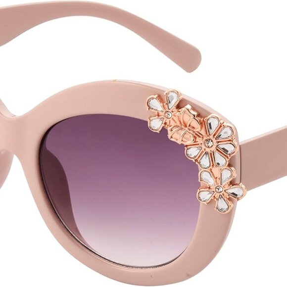 Accessories - Women's Round Sunglasses Plastic Pink 141mm UVA UVB Impact Resistant Stylish